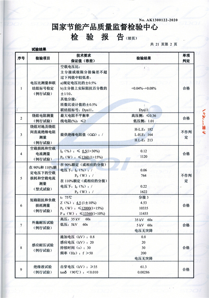 高低压试验报告-S11-1250称多称多称多油浸式变压器-2.jpg